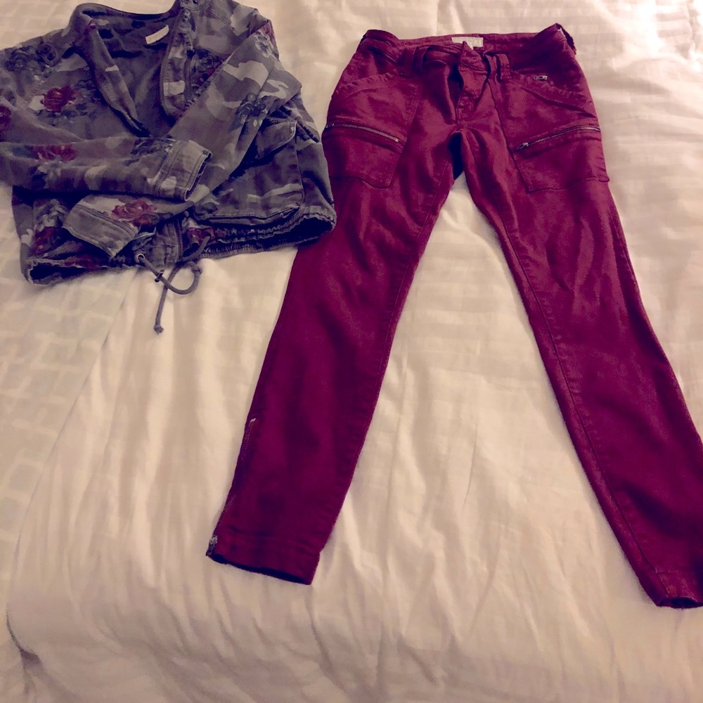 Army boxy cut jacket/ joie pants /sold separately!